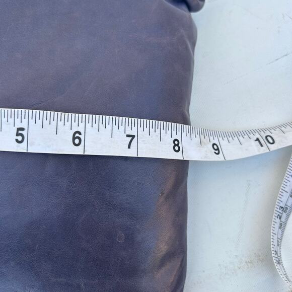 M0851 Leather Blue Crossbody Bag Medium Purse Practical Travel - Picture 10 of 11